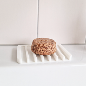 Premium-Silikon Seifenschale, rutschfestes Design, weiß